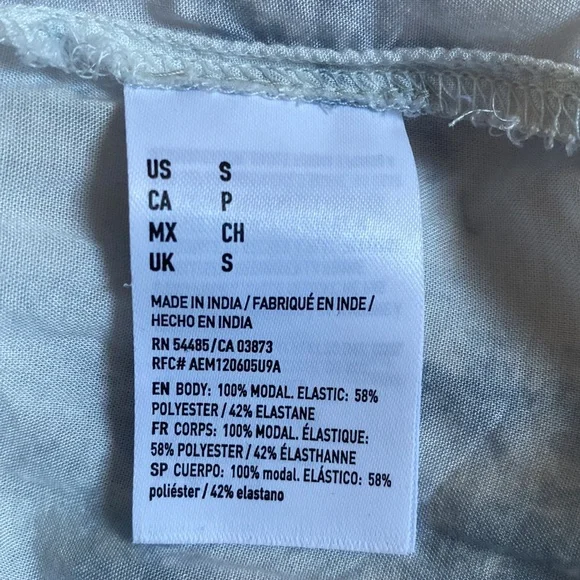 AMERICAN EAGLE TIE-DYE BISHOP SLEEVED PEPLUM TOP - Picture 7 of 7